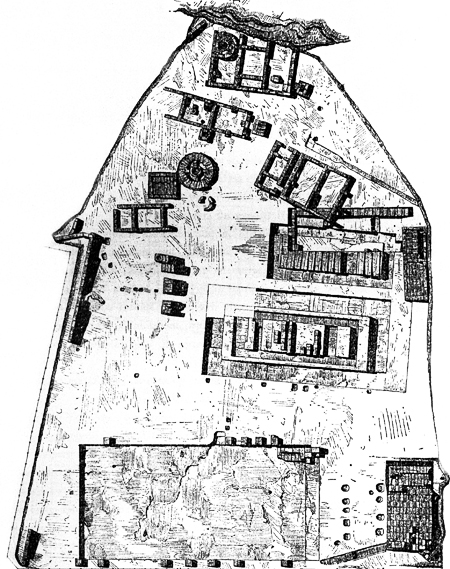 Fig. 7. Plan of the Sanctuary of the Chthonic Divinities (Marconi 1933, fig. 5).