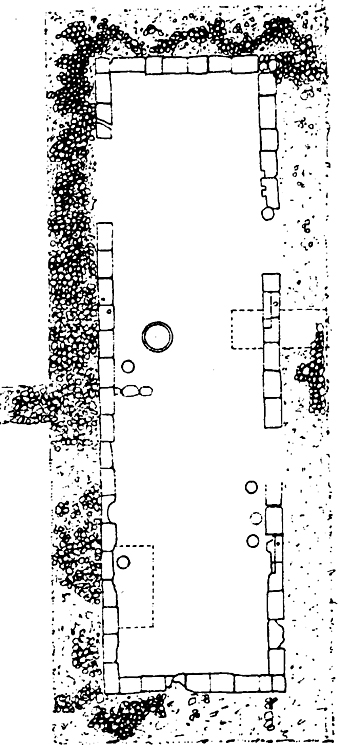 Fig. 20. Plan of the elongated temple at Sant'Anna (adapted from De Miro 1980, fig. 8).