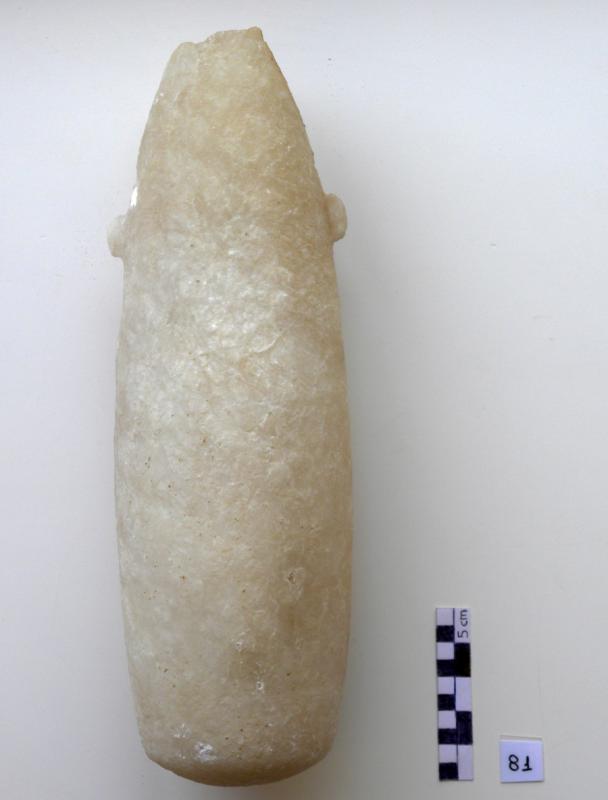Fig. 42. Alabaster vessel found at Tall al-Kafrayn (courtesy Hellenic Archaeological Expedition).
