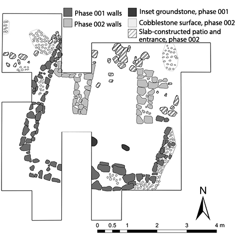 Fig. 53. Plan of Structure 001, al-Khayran, Jordan (drawing by E. Wallace).