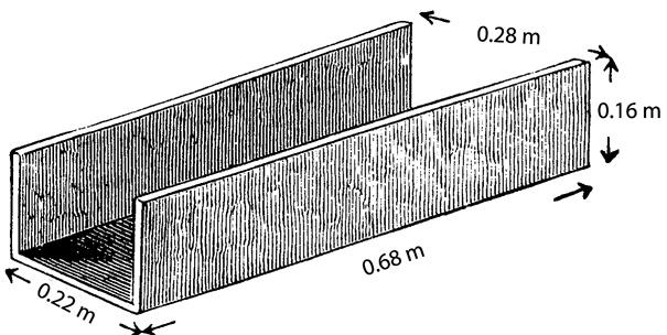 Fig. 6. Terracotta drainage channel found in Room X, a light well (after Schliemann 1976, fig. 118).