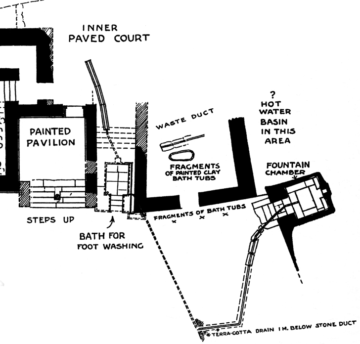 Fig. 8. Portion of Caravanserai area at Knossos (modified from Evans 1928, fig. 48).