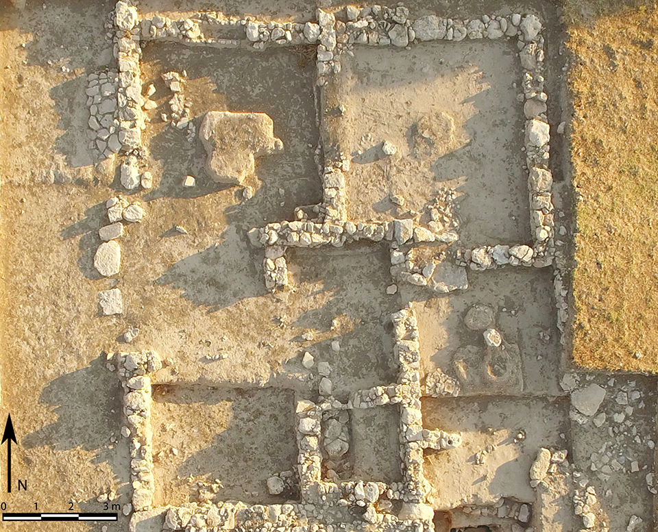 Fig. 9. Burnt phase of the megaron-type unit composed of Rooms 6 and 7 of the Northwest Complex.