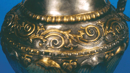 Fig. 7. Detail of ornamentation on silver jug (courtesy Tekirdağ Museum, inv. no. 1942).