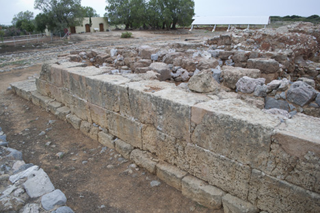 Fig. 3.  South wall of Room XX 2, looking northwest.
