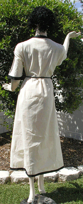 Fig. 15. Experimental replication by the author of miniature figure's dress (heanos), back view.
