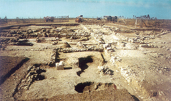 Fig. 1. View of the Area Sacra/Monumental Complex during excavation (Pian di Civita) (Tarquinia Project).