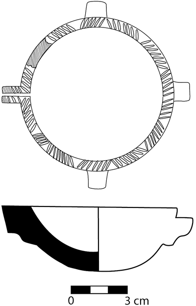 Fig. 4. Alabaster bowl from corridor north of Tomb 3.